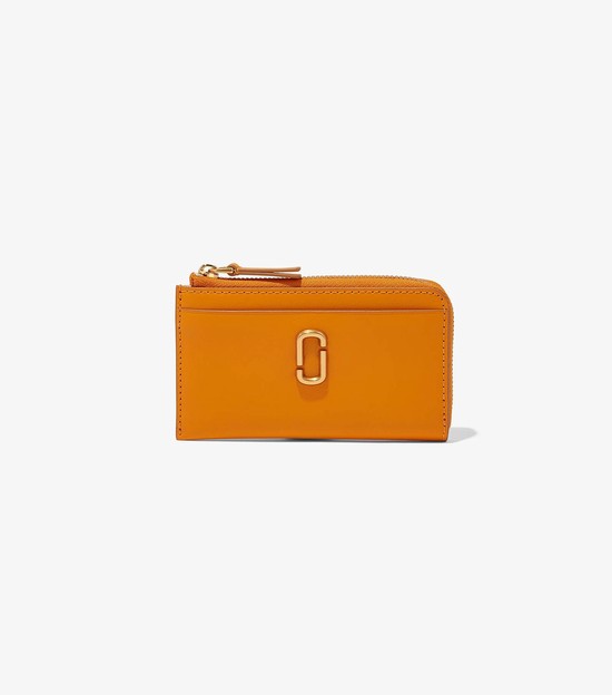 Women's Marc Jacobs J Marc Top Zip Multi Small Wallets Orange | UAE-174239