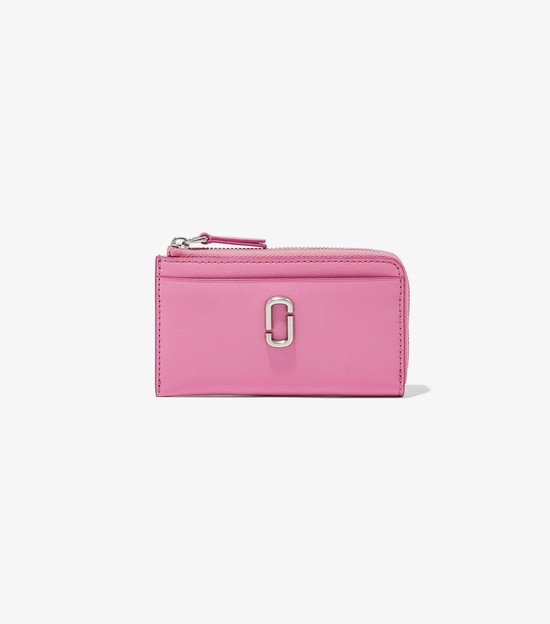 Women's Marc Jacobs J Marc Top Zip Multi Small Wallets Pink | UAE-410856