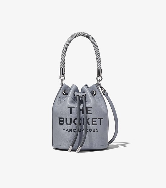 Women's Marc Jacobs Leather Bucket Bags Grey | UAE-421786