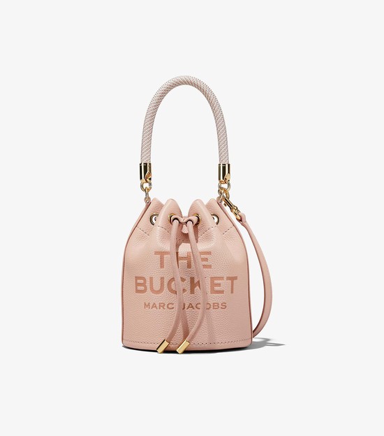 Women's Marc Jacobs Leather Bucket Bags Pink | UAE-468021