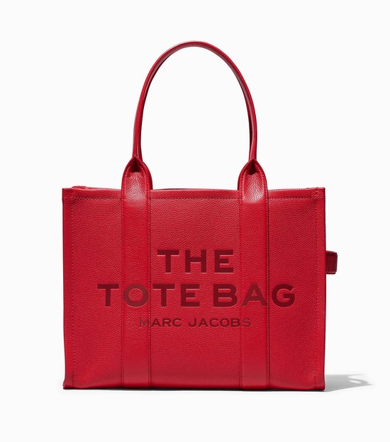 Women's Marc Jacobs Leather Large Tote Bags Red | UAE-359241