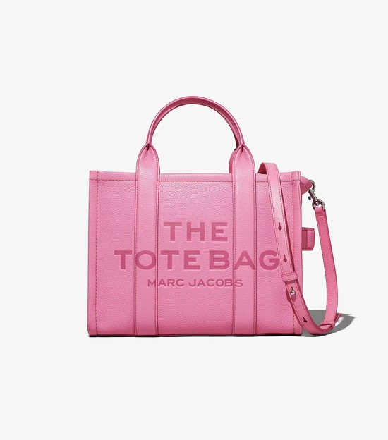 Women's Marc Jacobs Leather Medium Tote Bags Pink | UAE-890435