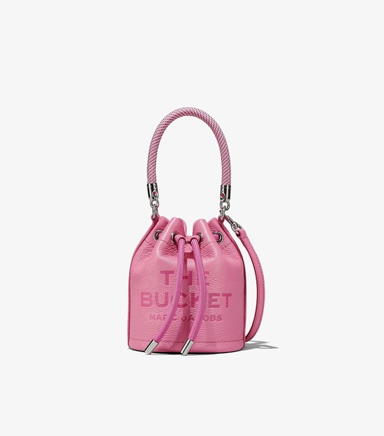 Women's Marc Jacobs Leather Micro Bucket Bags Pink | UAE-875916