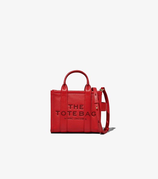 Women's Marc Jacobs Leather Micro Tote Mini Bags Red | UAE-260548