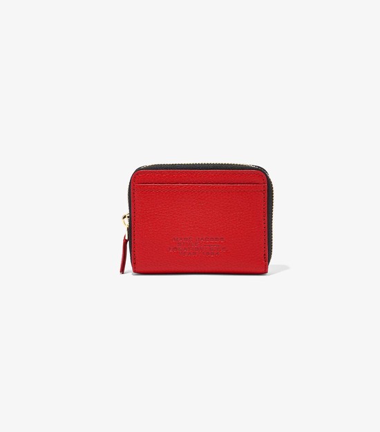 Women's Marc Jacobs Leather Zip Around Small Wallets Red | UAE-083591