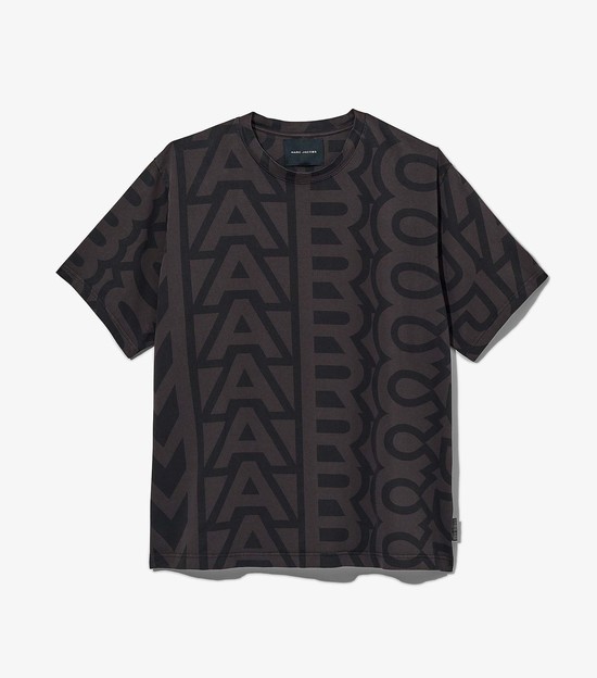 Women's Marc Jacobs Monogram Big T Shirts Black / Grey | UAE-174093