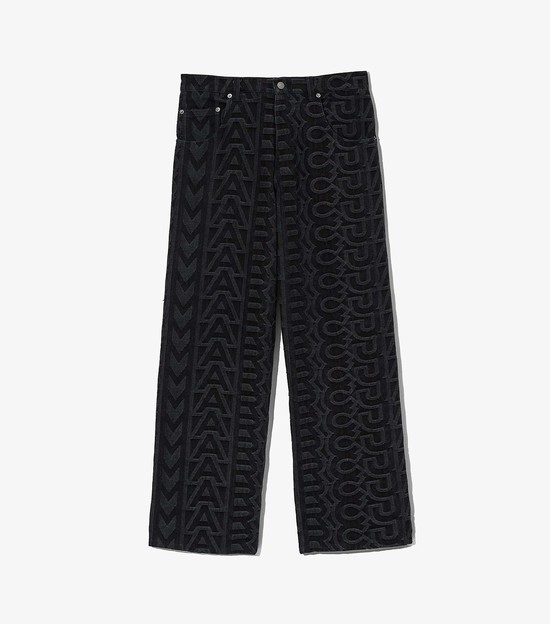 Women's Marc Jacobs Monogram Denim Pants Black | UAE-263094