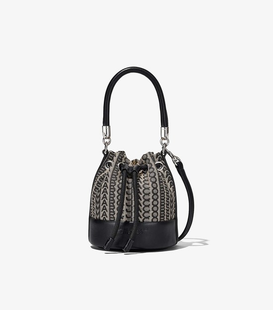 Women's Marc Jacobs Monogram Micro Mini Bags Black / White | UAE-718032