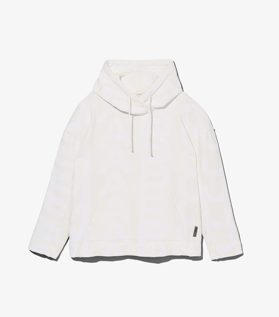 Women's Marc Jacobs Monogram Oversized Hoodie White | UAE-982631