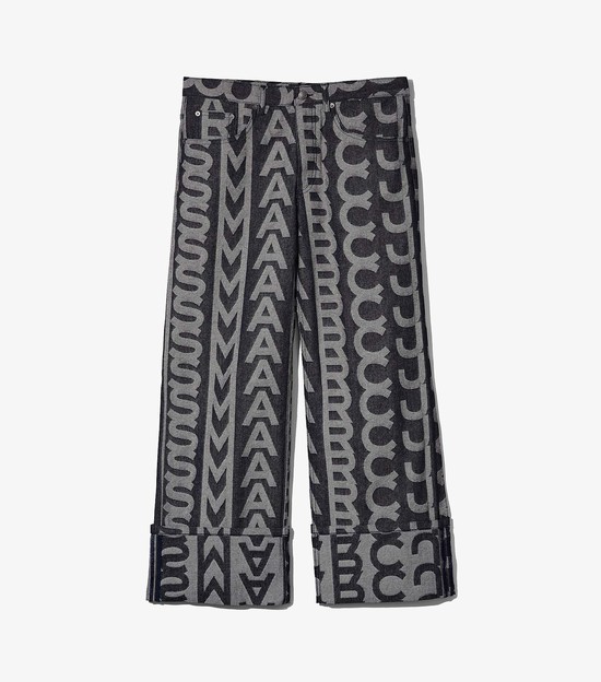 Women's Marc Jacobs Monogram Oversized Jeans Black / Grey | UAE-648197