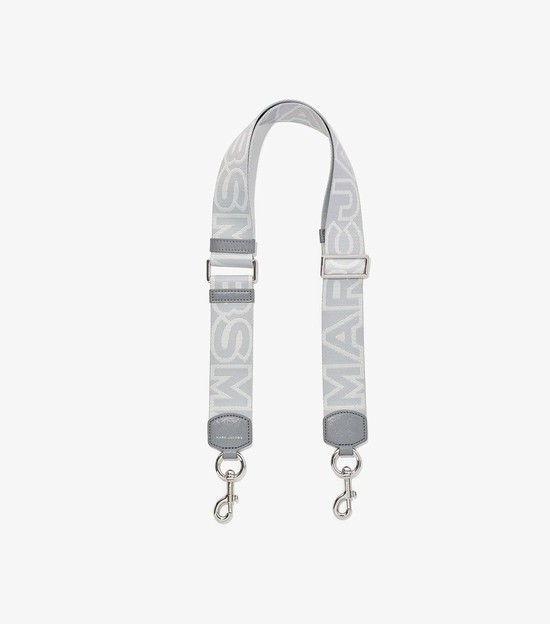 Women's Marc Jacobs Outline Logo Webbing Strap Bag Accessories White | UAE-953620