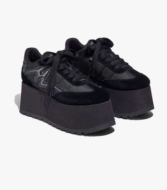 Women's Marc Jacobs Platform Jogger Sneakers Black | UAE-618423