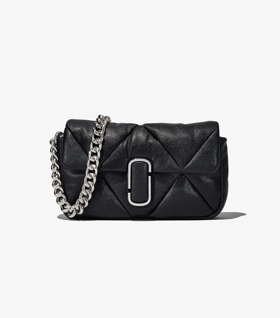 Women's Marc Jacobs Puffy Diamond Quilted J Marc Shoulder Bags Black | UAE-415230