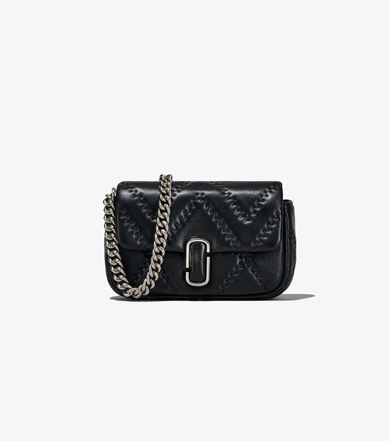 Women's Marc Jacobs Quilted Leather J Marc Mini Bags Black | UAE-610375