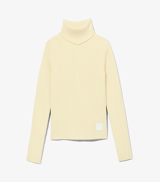 Women's Marc Jacobs Ribbed Turtleneck Sweater White | UAE-836402