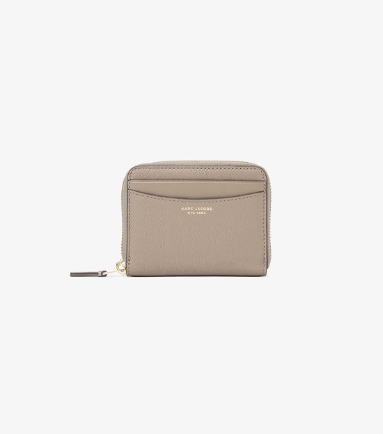 Women's Marc Jacobs Slim 84 Zip Around Small Wallets Beige | UAE-392187