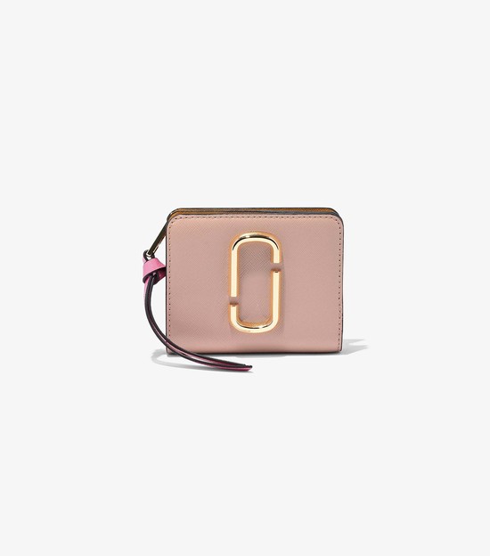 Women's Marc Jacobs Snapshot Mini Compact Small Wallets Pink / Multicolor | UAE-203658