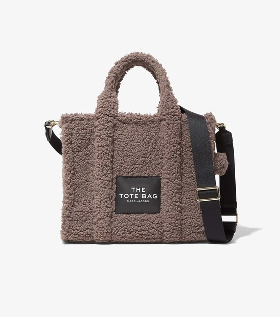 Women's Marc Jacobs Teddy Medium Tote Bags Coffee | UAE-349582